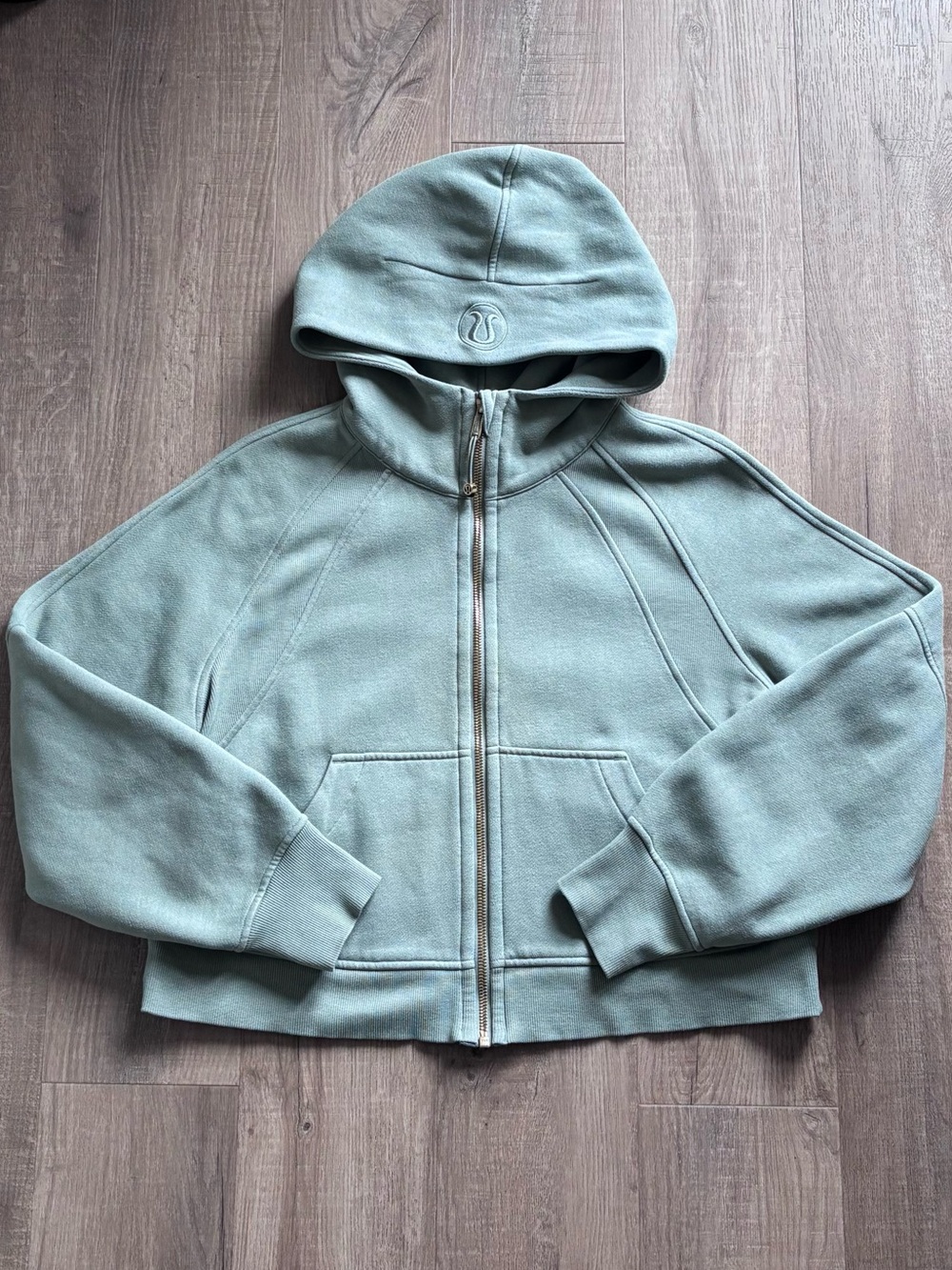 Lululemon Scuba Oversized Full-Zip Hoodie in Palm Court W/ Gold Zipper